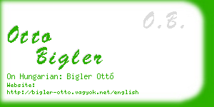 otto bigler business card